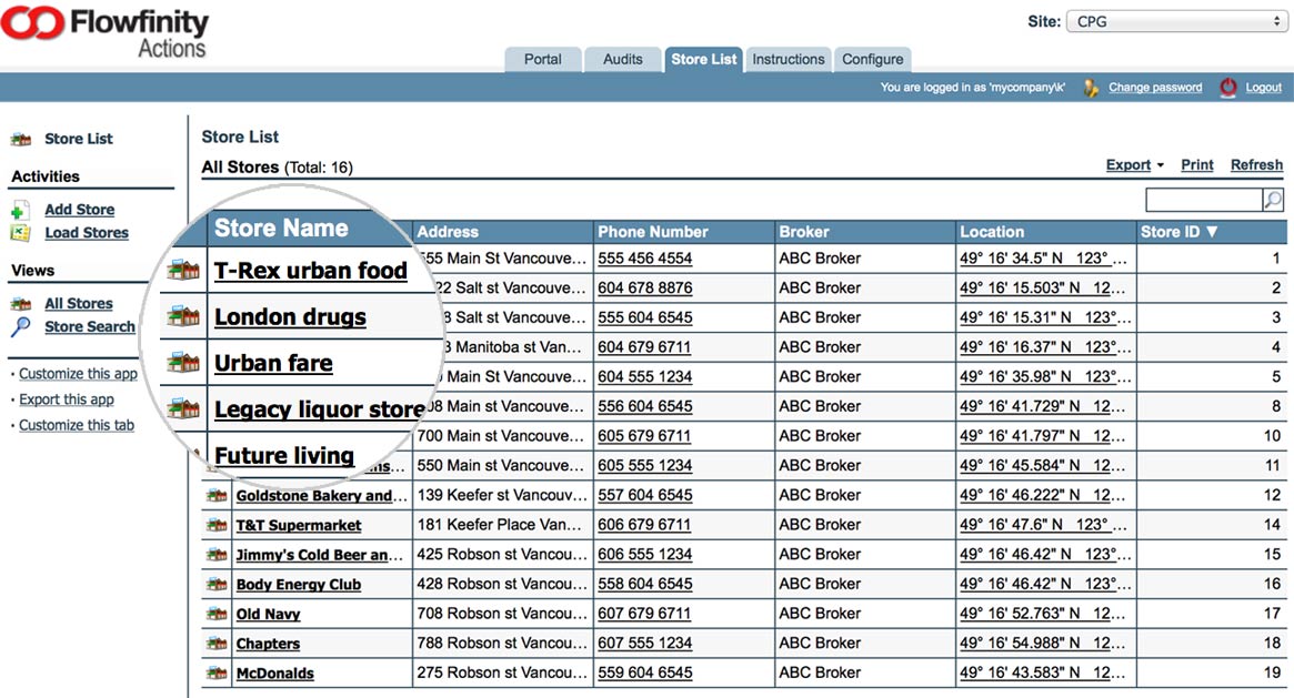 web access for mobile form data